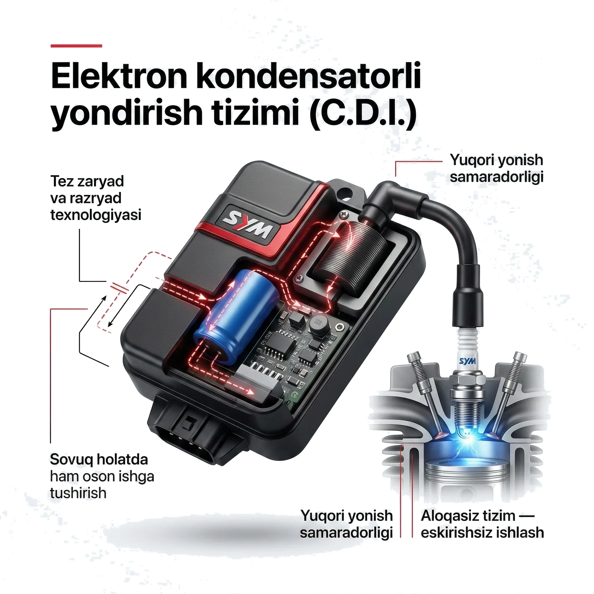 Elektron kondensatorli yondirish tizimi C.D.I. — SYM